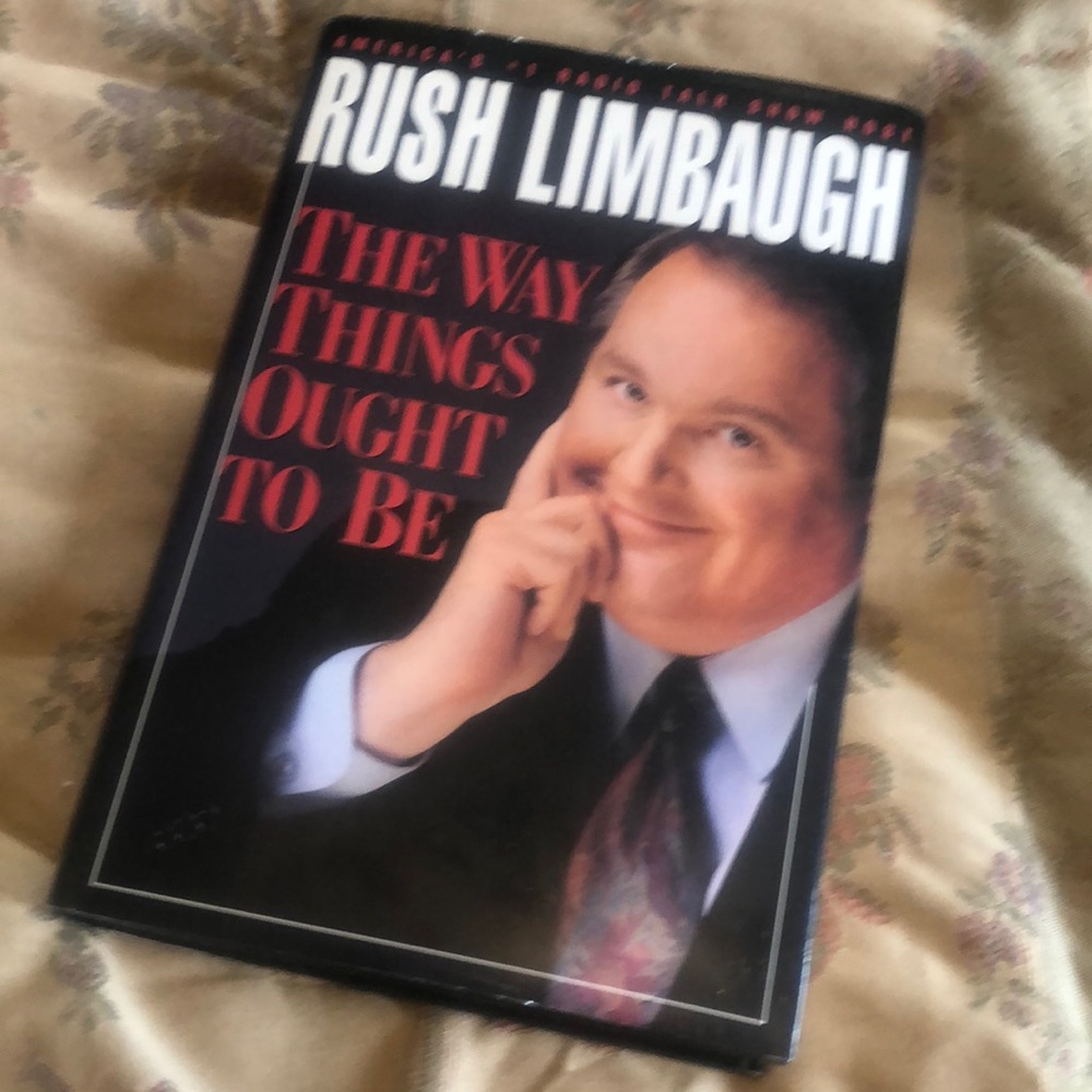 Rush Limbaugh The Way Things Ought To Be 1992 hardcopy with dust jacket 1st Ed